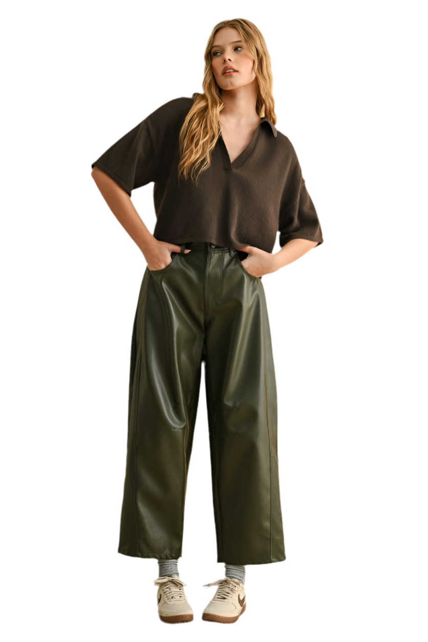 Pantalón Barrel Verde