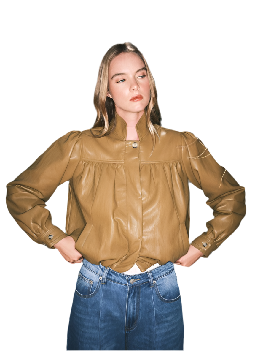 Chamarra Bomber Camel