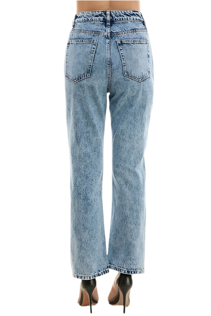 Jeans Claros con Ojales