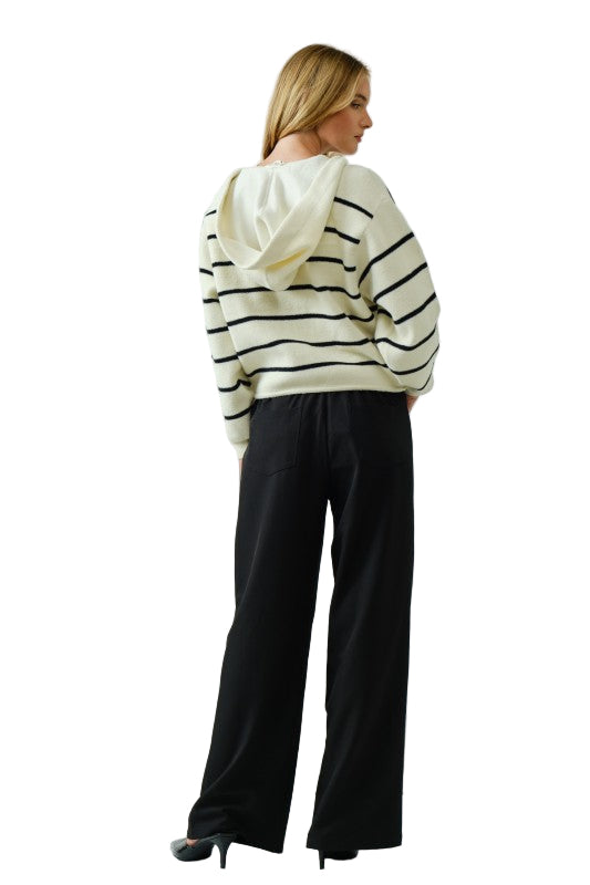 Suéter Rayas con Gorro