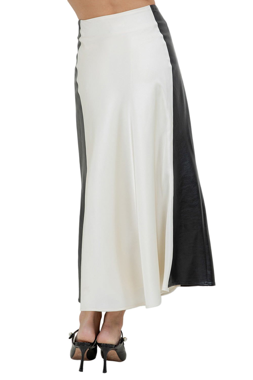 Falda Satinada Combinada