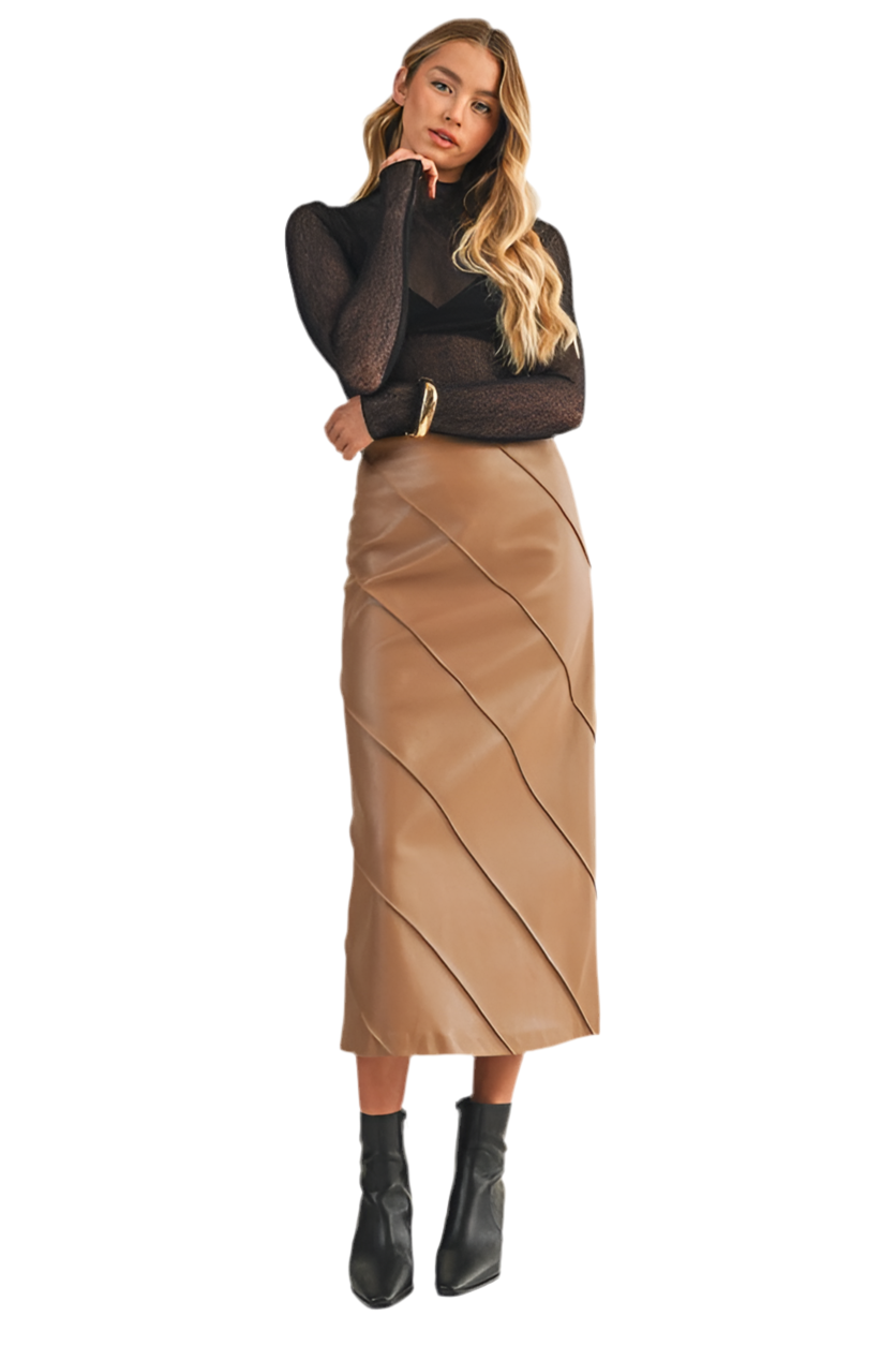 Falda Midi Mocca