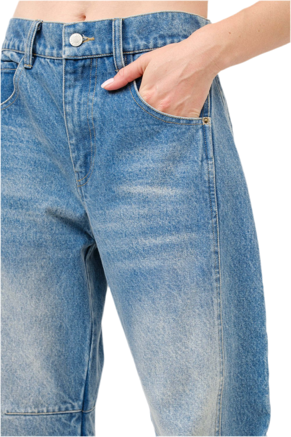 Jeans Barrel Denim Claro