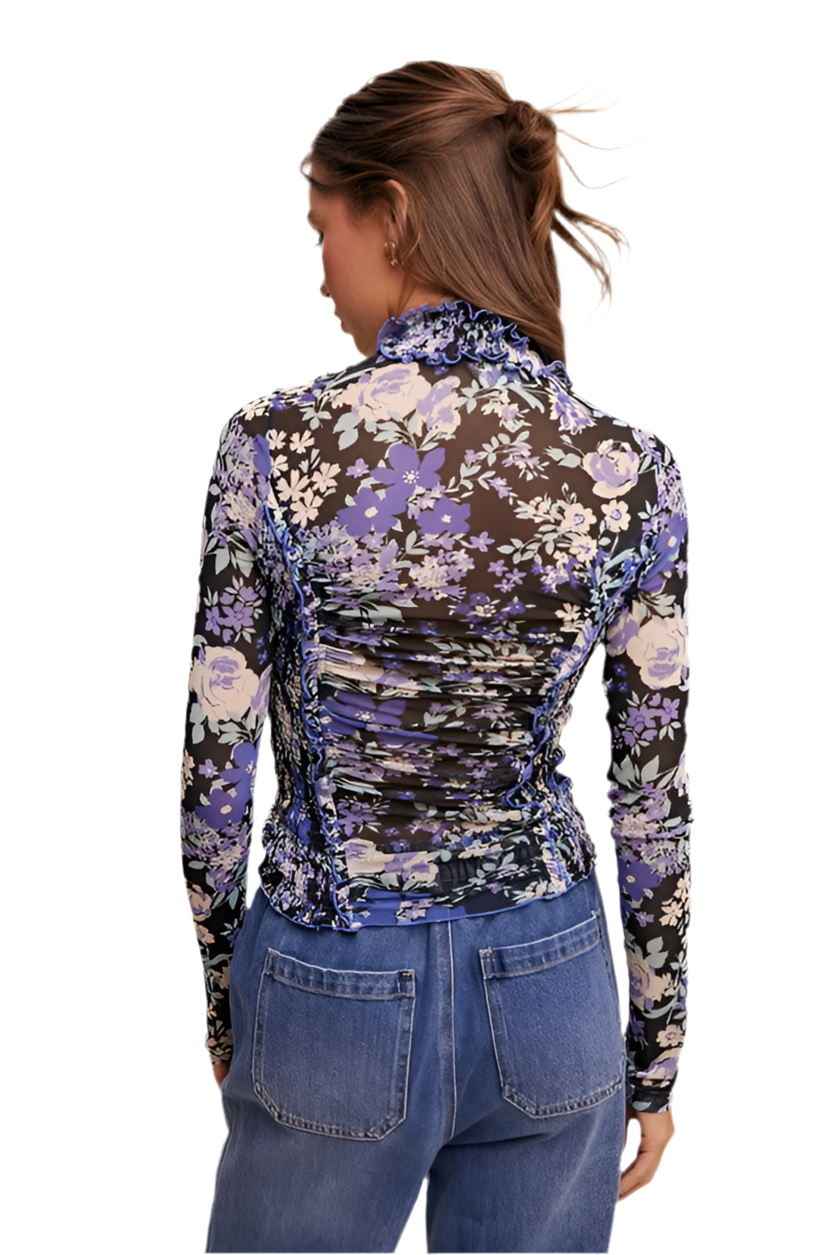 Top de Flores Tul