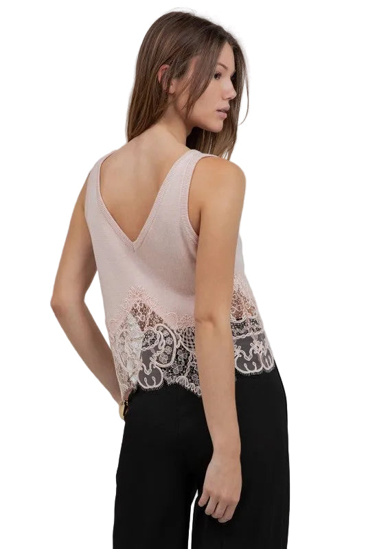 Set Suéter y Top con Encaje