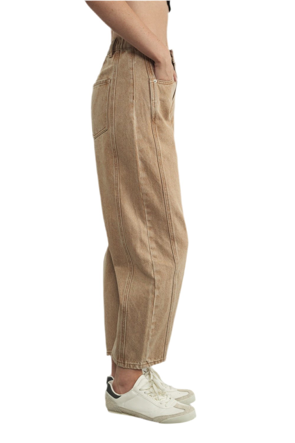 Jeans Barrel Mocca
