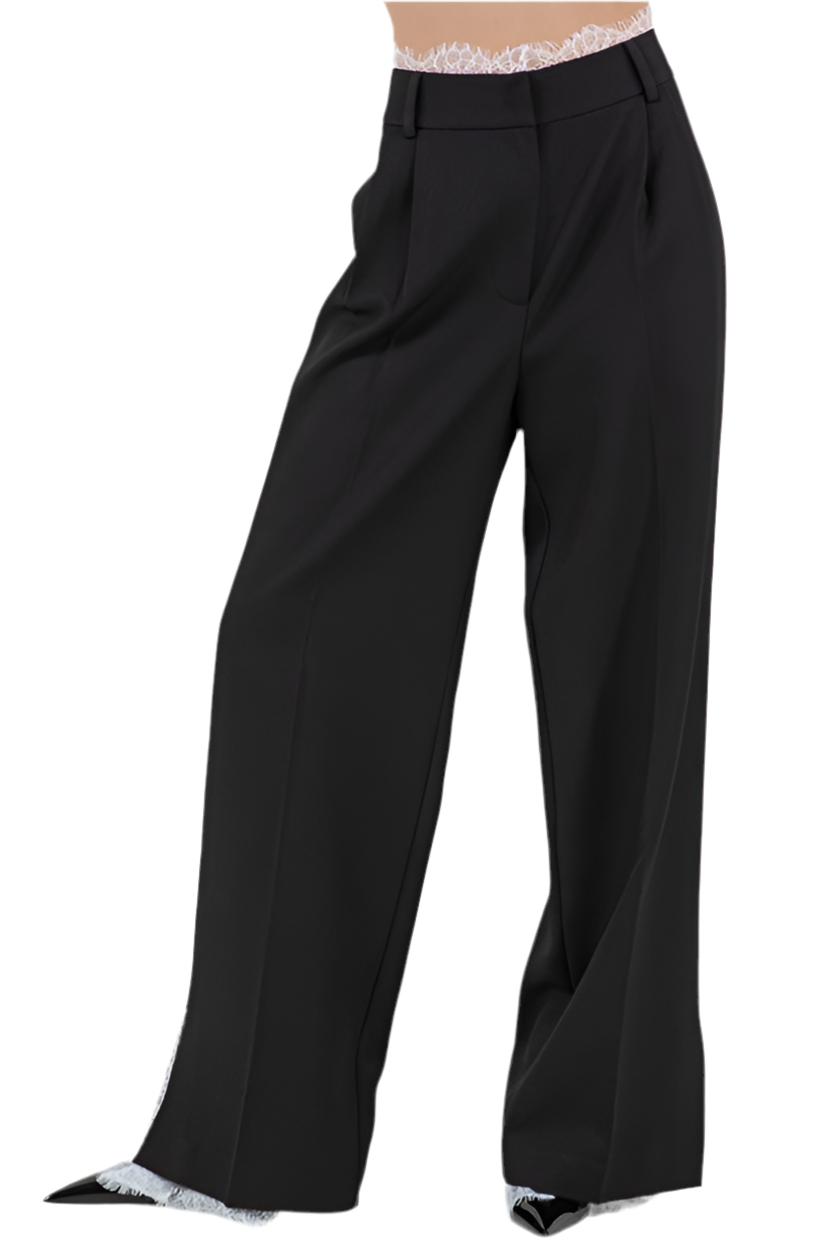 Pantalón negro con encaje