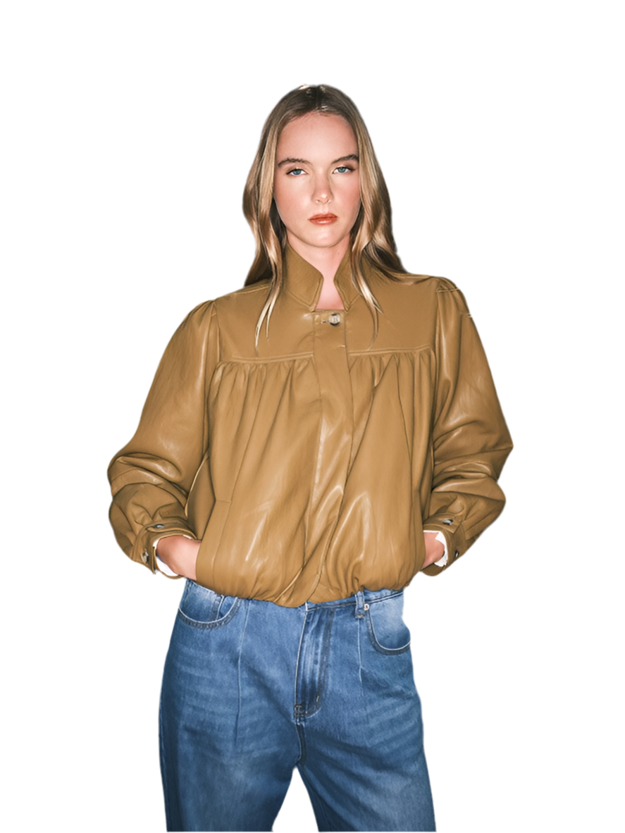Chamarra Bomber Camel