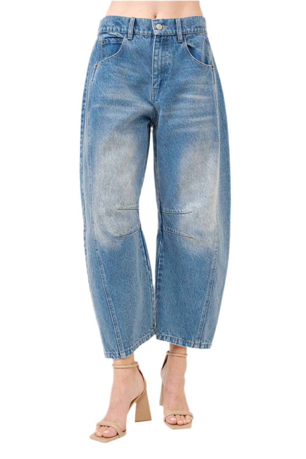 Jeans Barrel Denim Claro