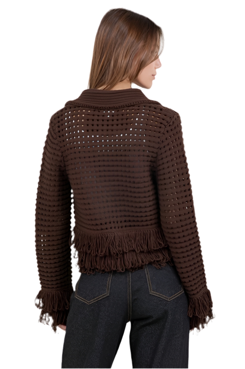 Suéter Crochet Café
