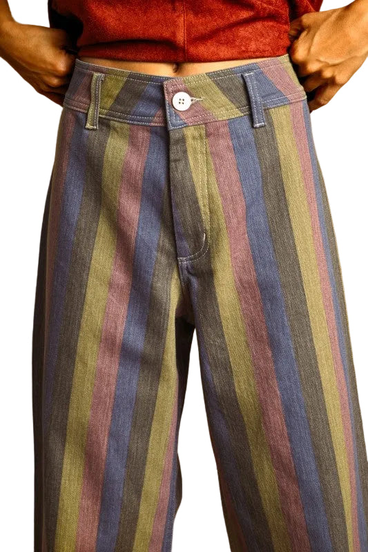 Jeans Wide Leg Rayas