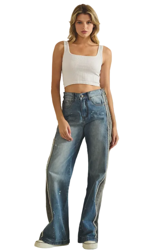 Jeans Denim con Negro