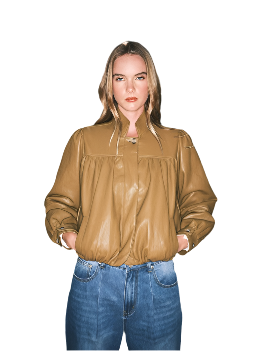 Chamarra Bomber Camel