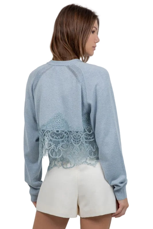 Set Suéter y Top con Encaje