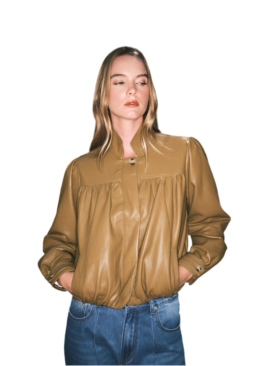 Chamarra Bomber Camel