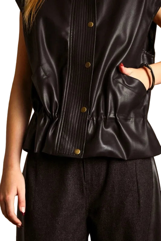 Chaleco Peplum Negro