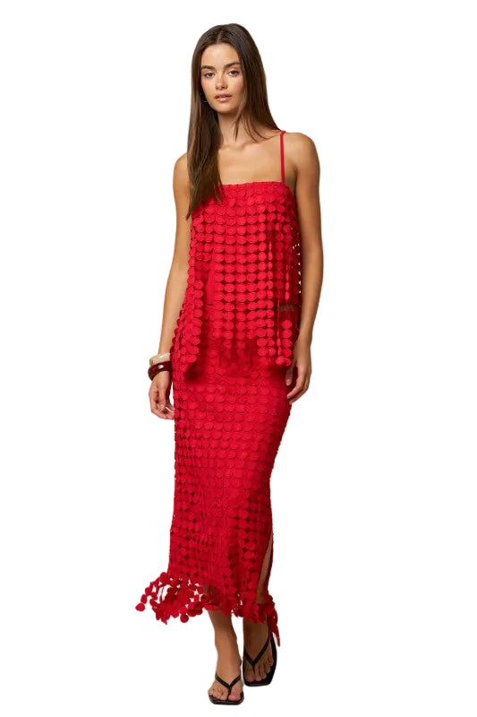 Set de Falda Rojo