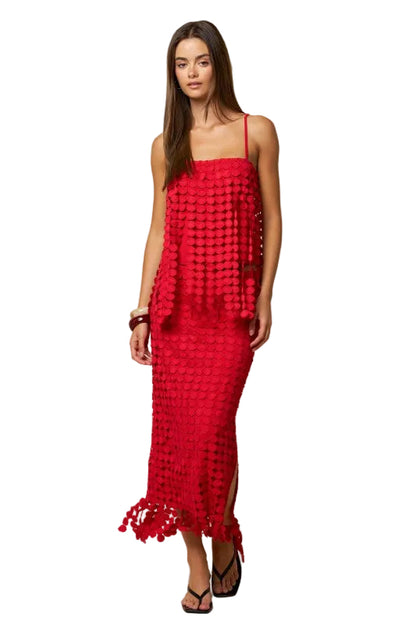 Set de Falda Rojo