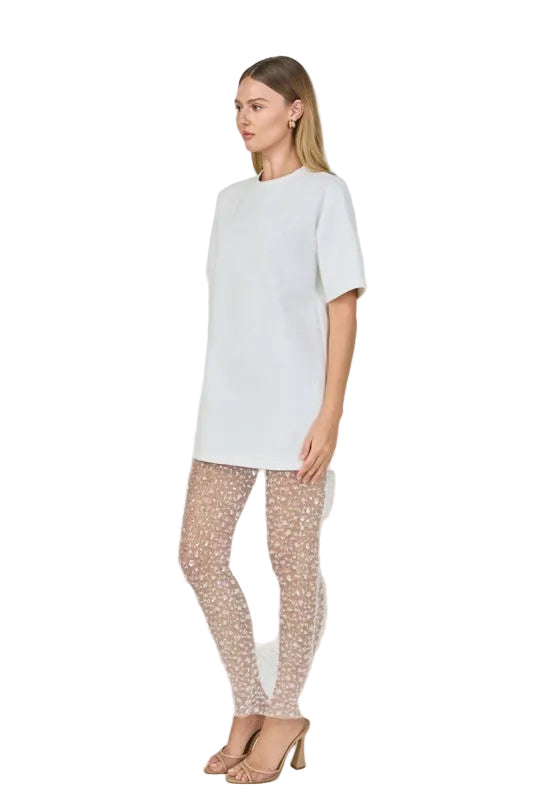 Vestido Cuentas Blanco