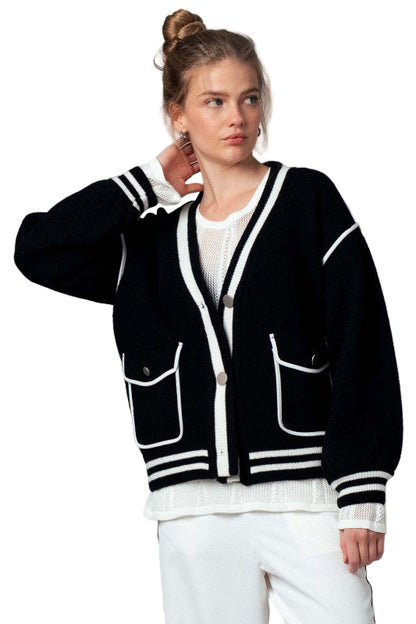 Suéter Negro con Blanco