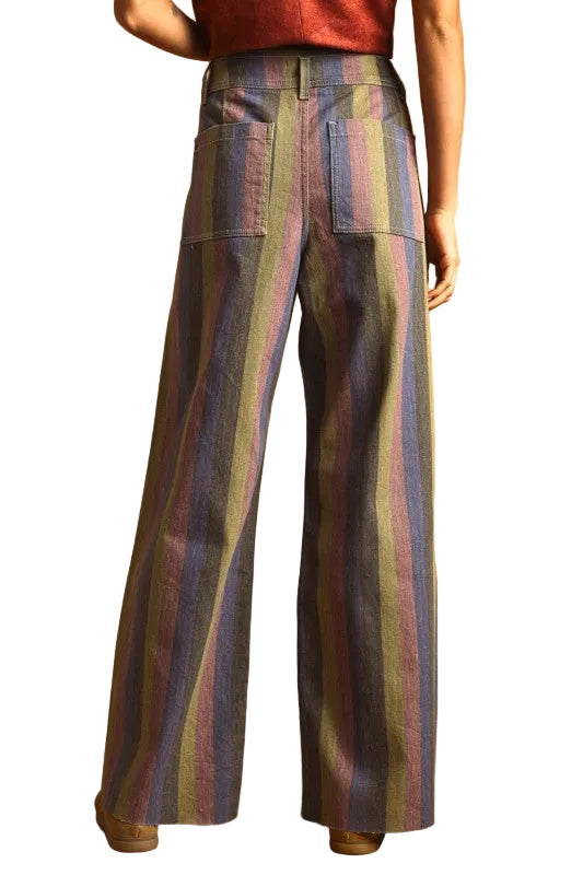 Jeans Wide Leg Rayas