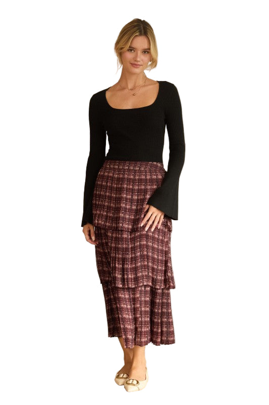 Falda de Cuadros con Olanes