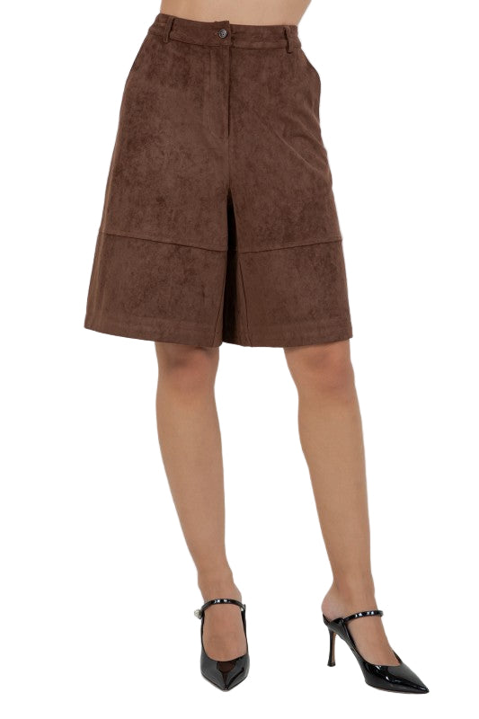 Bermudas Suede Café