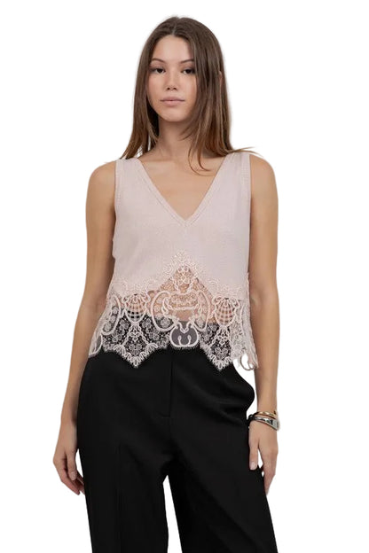 Set Suéter y Top con Encaje