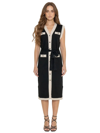 Vestido Negro con Cinturon