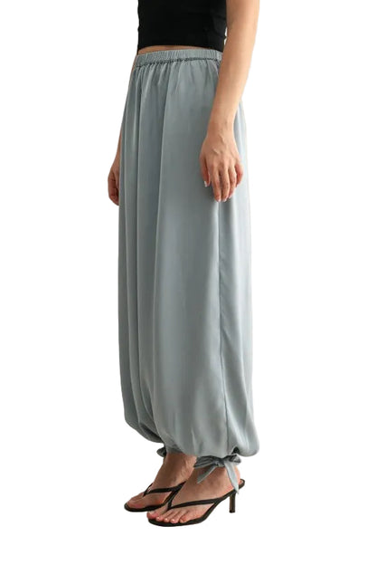 Pantalón Satinado Azul