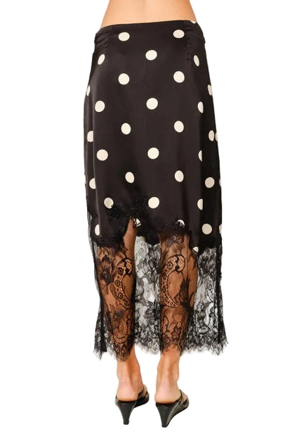 Falda Polka Dot Encaje
