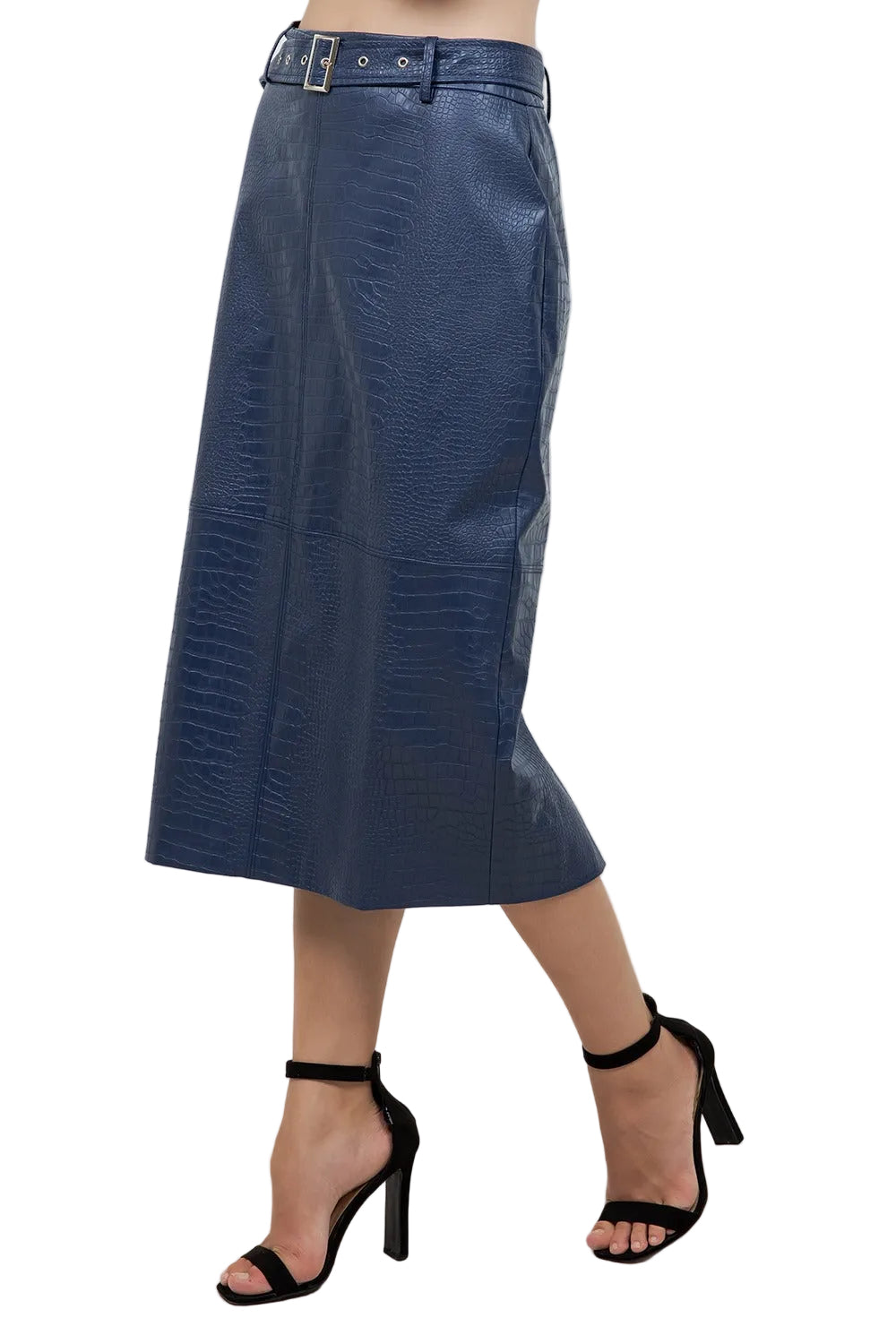 Falda Croco Azul