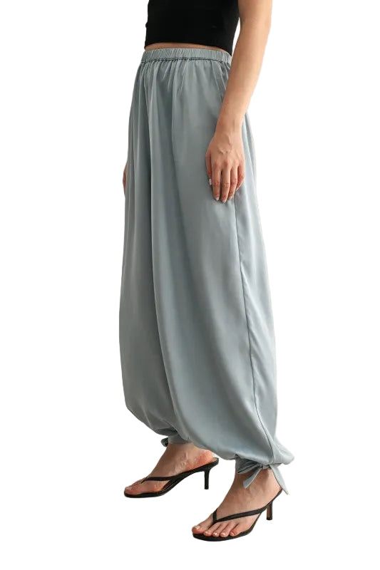 Pantalón Satinado Azul