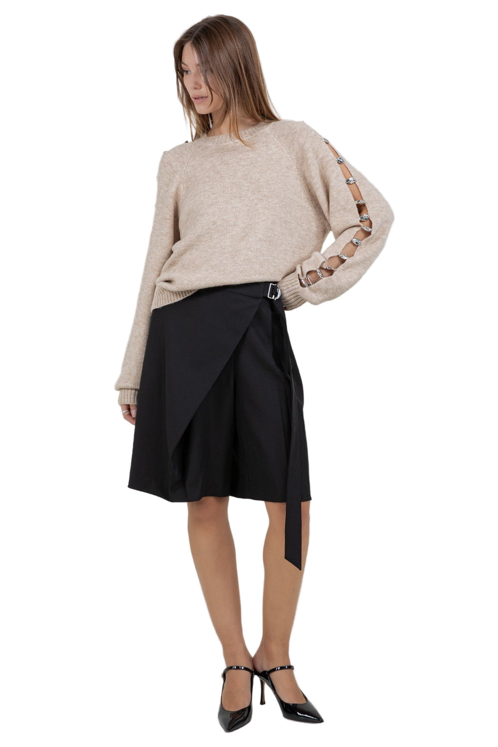 Suéter Beige Cutout