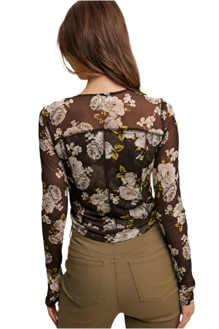 Blusa Tul Flores