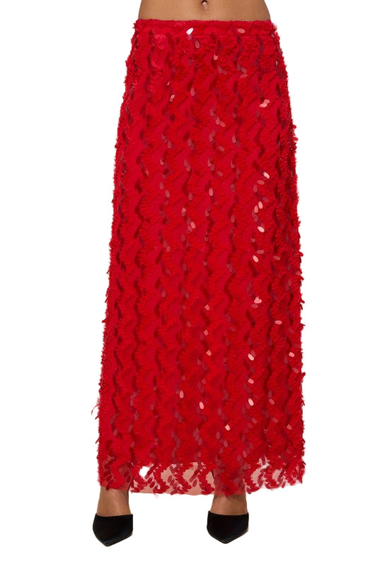 Falda Larga Lentejuela
