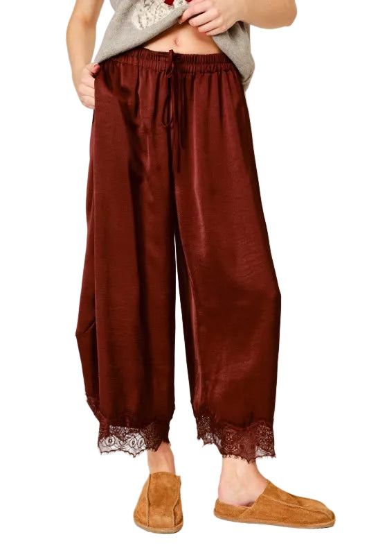 Pantalón Barrel Satinado