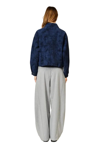 Chamarra Suede Azul