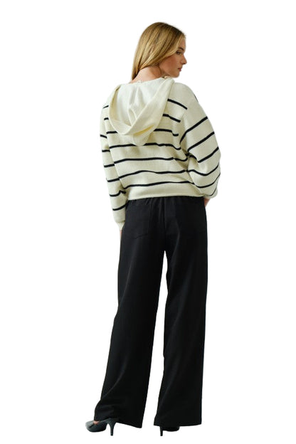 Suéter Rayas con Gorro