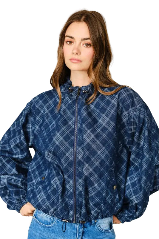 Chamarra Bomber Denim