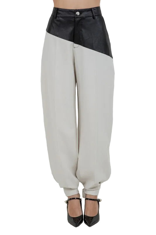 Pantalón Blanco con Negro