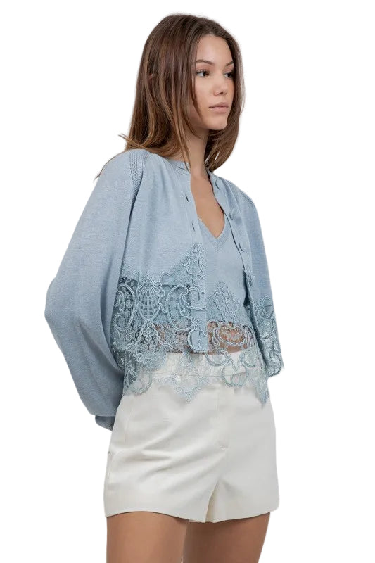 Set Suéter y Top con Encaje