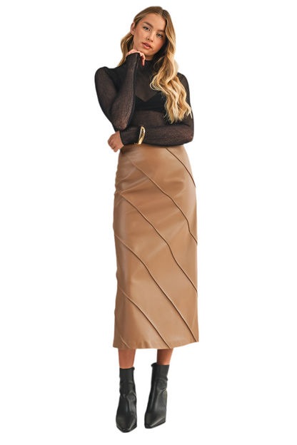 Falda Midi Mocca