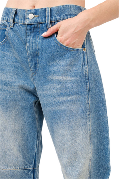 Jeans Barrel Denim Claro