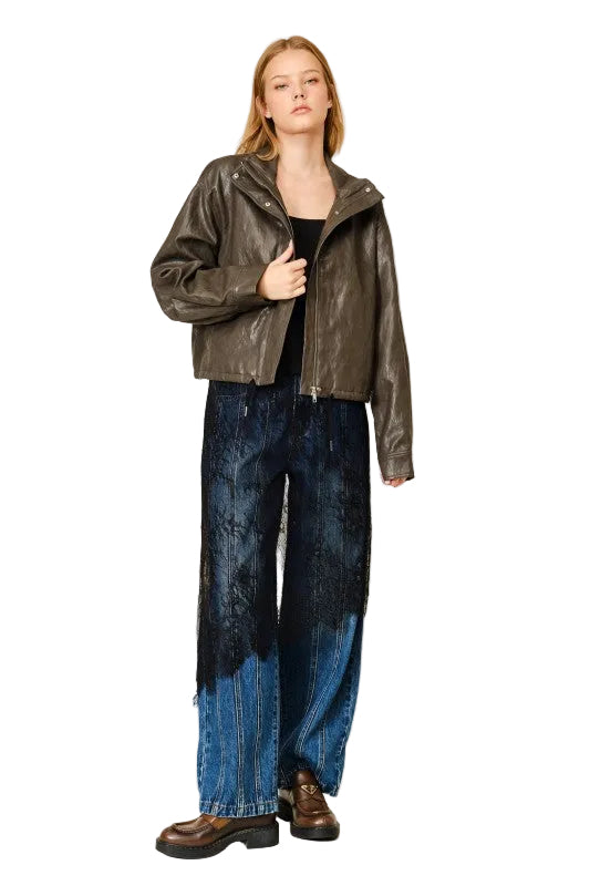 Chamarra Bomber Gris
