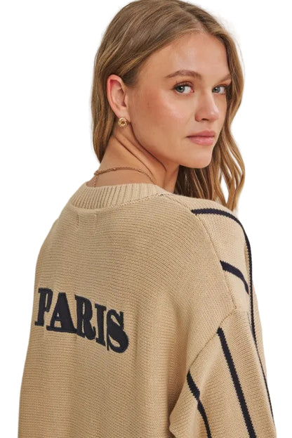 Cárdigan Rayas Beige