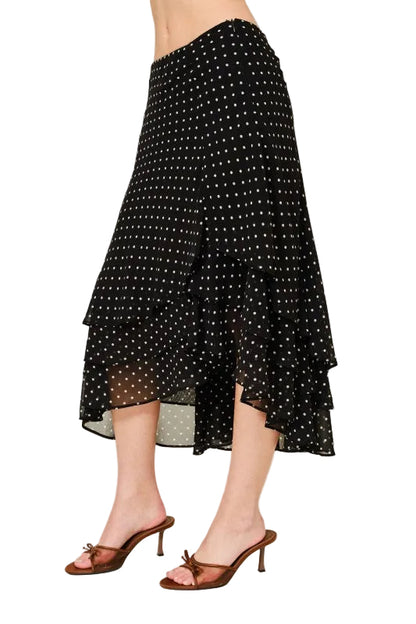 Falda Polka Dot Asimetrica