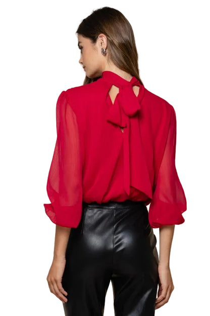 Blusa Drapeada Roja
