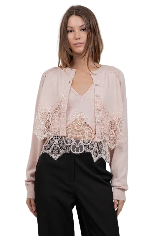 Set Suéter y Top con Encaje