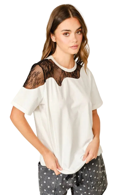 Playera Combinado Encaje